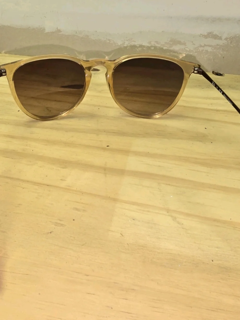 Ray-Ban ERIKA Women's Light Brown Frame Sunglasses with Brown Lenses